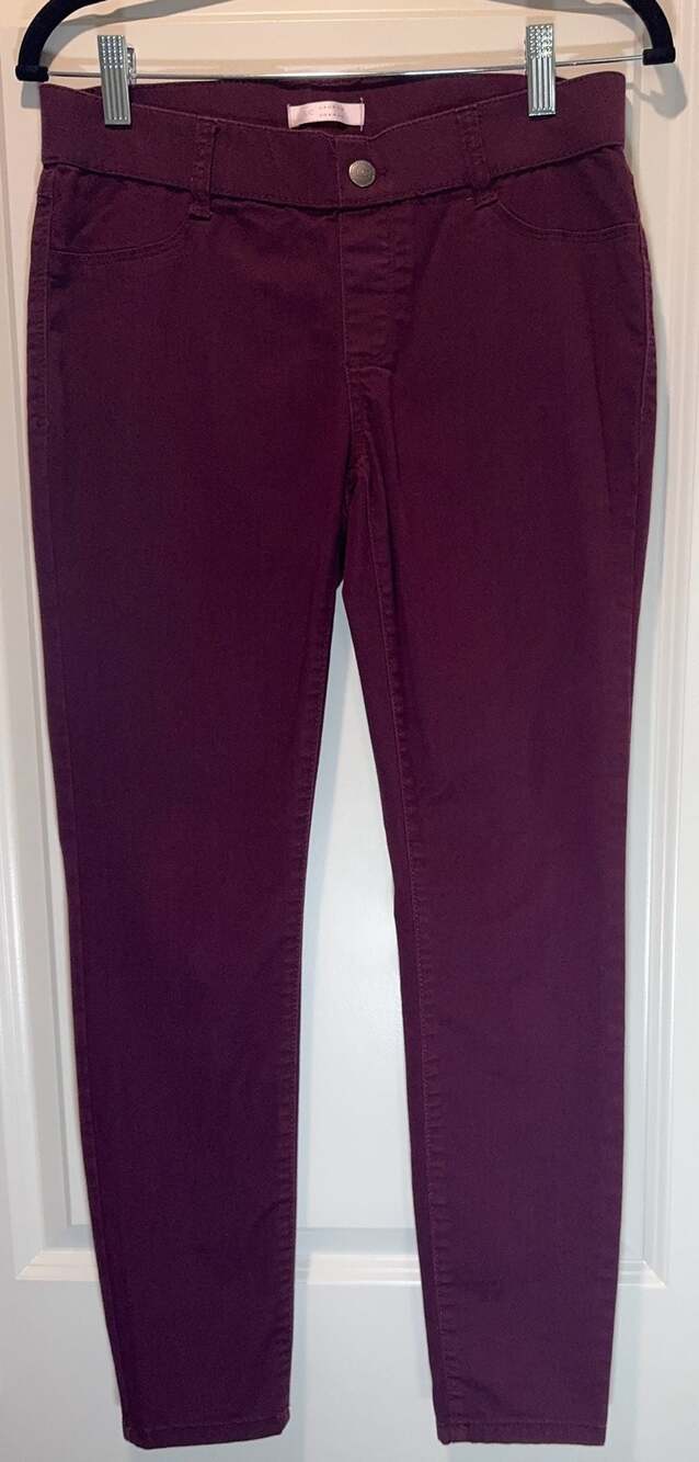 LC Lauren Conrad Purple Burgundy Skinny Stretch Pants Size 6